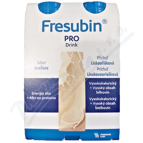 FRESUBIN PRO DRINK PŘÍCHUŤ LÍSKOOŘÍŠKOVÁ perorální roztok 4X200ML