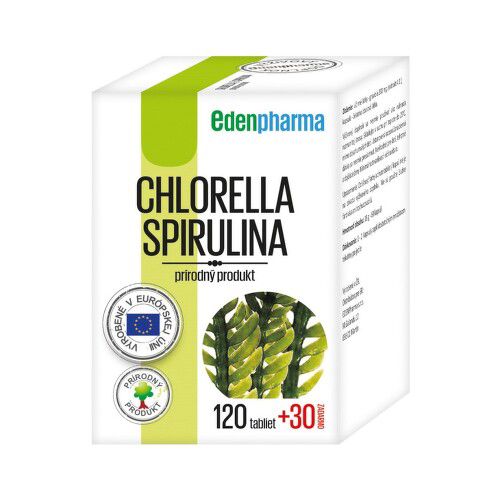 Edenpharma Chlorella Spirulina tbl.120+30 zdarma