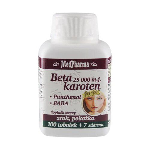 MedPharma Beta karot.25 000 m.j.Pant.+PABA tob.107