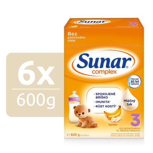 Sunar Complex 3 banán 600g - balení 6 ks