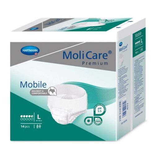 KALHOTKY NAVLÉKACÍ MOLICARE MOBILE 5 KAPEK L BOKY 100-150CM,1198ML,14KS