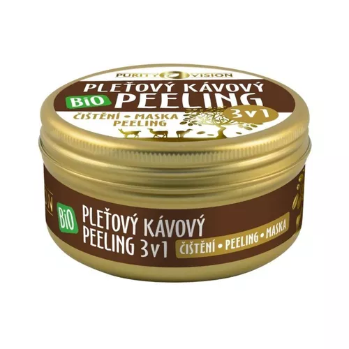 Purity Vision Kávový pleťový peeling 3v1 BIO (70 g)