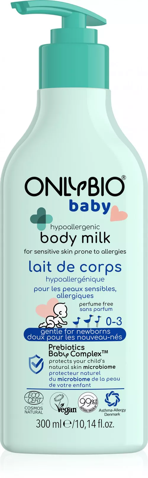 OnlyBio Hypoalergenní tělové mléko pro miminka (300 ml)