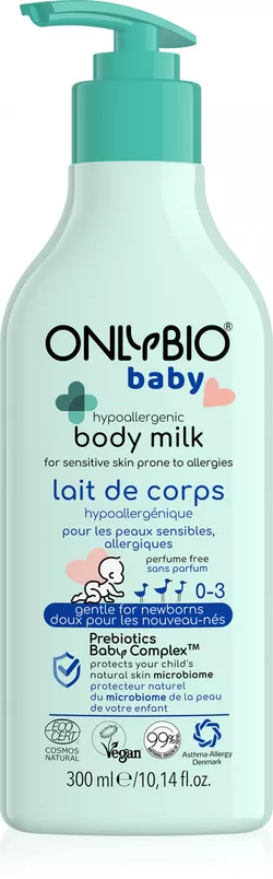 OnlyBio Hypoalergenní tělové mléko pro miminka (300 ml)