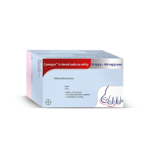 CANESPOR 1X DENNĚ SADA NA NEHTY 10MG/G+400MG/G mast 10G+SADA