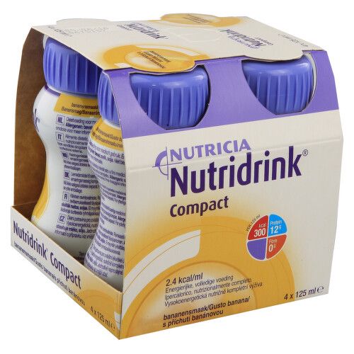 NUTRIDRINK COMPACT S PŘÍCHUTÍ BANÁNOVOU perorální roztok 4X125ML