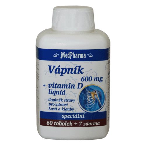 MedPharma Vápník 600mg+vit.D-liquid tob.67