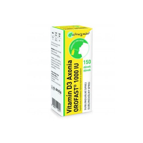 Vitamín D3 Axonia OROFAST 1000IU sublin.sprej 30ml