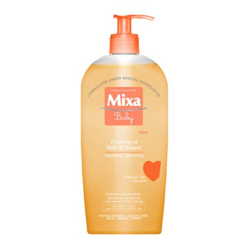 Mixa Baby pěnivý olej do sprchy i do koupele pro děti 400ml