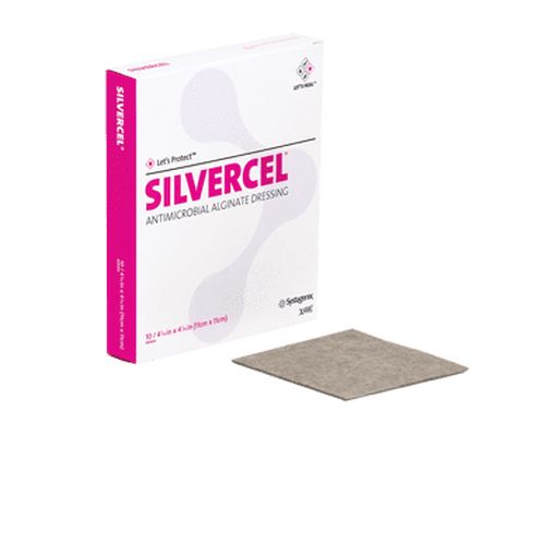 SILVERCEL HYDRO-ALGINATE ANTIMIKROBIÁLNÍ KRYTÍ SE STŘÍBREM 11X11CM,(10KS V BALENÍ)