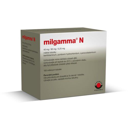 MILGAMMA N 40MG/90MG/0,25MG měkké tobolky 100