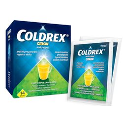 COLDREX HORKÝ NÁPOJ CITRON 750MG/10MG/60MG perorální prášek pro roztok v sáčku 14 I